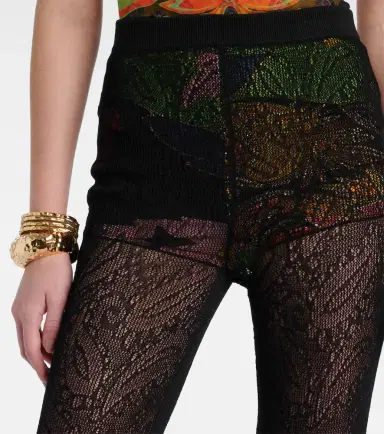 Etro Cotton lace flared pants | Thumbnail 3 Etro Cotton lace flared pants | Thumbnail 3