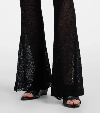 Etro Cotton lace flared pants | Thumbnail 4 Etro Cotton lace flared pants | Thumbnail 4