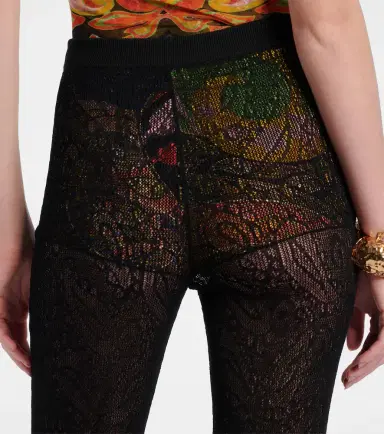 Etro Cotton lace flared pants | Thumbnail 6 Etro Cotton lace flared pants | Thumbnail 6