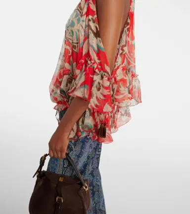Etro Printed ruffled silk top | Thumbnail 2 Etro Printed ruffled silk top | Thumbnail 2