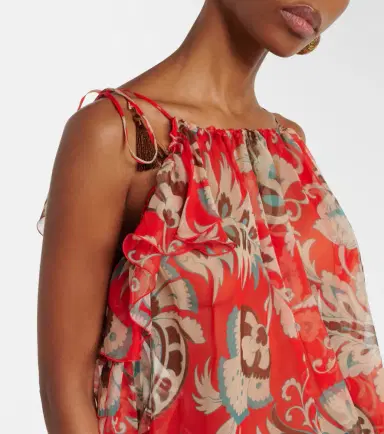 Etro Printed ruffled silk top | Thumbnail 4 Etro Printed ruffled silk top | Thumbnail 4