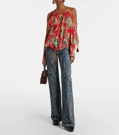 Etro Printed ruffled silk top | Thumbnail 6 Etro Printed ruffled silk top | Thumbnail 6