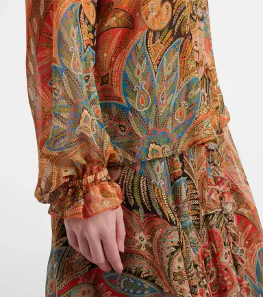 Etro Printed ruffled silk blouse | Thumbnail 6 Etro Printed ruffled silk blouse | Thumbnail 6
