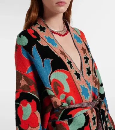 Etro Jacquard wool-blend wrap cardigan | Thumbnail 3 Etro Jacquard wool-blend wrap cardigan | Thumbnail 3