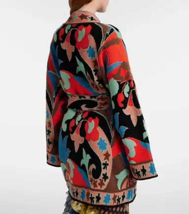Etro Jacquard wool-blend wrap cardigan | Thumbnail 6 Etro Jacquard wool-blend wrap cardigan | Thumbnail 6