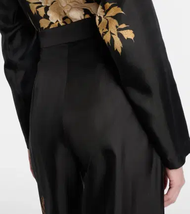 Max Mara Mappa printed high-rise silk wide-leg pants | Thumbnail 3 Max Mara Mappa printed high-rise silk wide-leg pants | Thumbnail 3