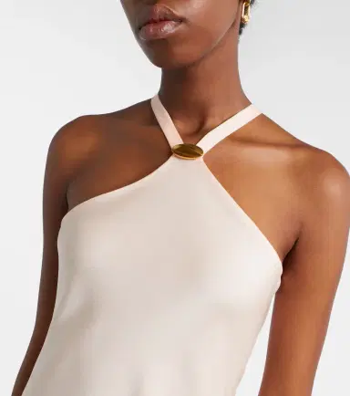 Max Mara Ghiotto embellished satin slip dress | Thumbnail 5 Max Mara Ghiotto embellished satin slip dress | Thumbnail 5