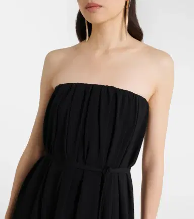 Max Mara Elegante Sax crêpe strapless gown | Thumbnail 2 Max Mara Elegante Sax crêpe strapless gown | Thumbnail 2