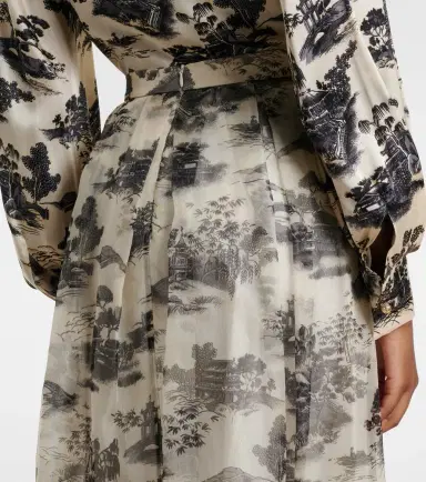 Max Mara Elegante Sabbia printed silk organza maxi skirt | Thumbnail 6 Max Mara Elegante Sabbia printed silk organza maxi skirt | Thumbnail 6