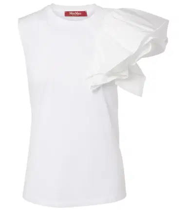Max Mara Elegante Taglio cotton jersey top | Thumbnail 1 Max Mara Elegante Taglio cotton jersey top | Thumbnail 1