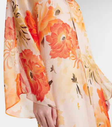 Max Mara Angus floral silk chiffon maxi dress | Thumbnail 4 Max Mara Angus floral silk chiffon maxi dress | Thumbnail 4