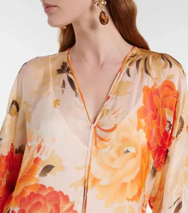 Max Mara Angus floral silk chiffon maxi dress | Thumbnail 5 Max Mara Angus floral silk chiffon maxi dress | Thumbnail 5