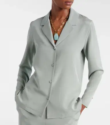Max Mara Aedo silk-blend satin shirt | Thumbnail 6 Max Mara Aedo silk-blend satin shirt | Thumbnail 6