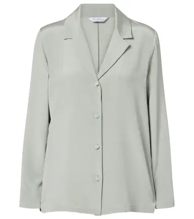 Max Mara Aedo silk-blend satin shirt | Thumbnail 1 Max Mara Aedo silk-blend satin shirt | Thumbnail 1