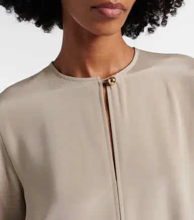 Max Mara Unghia silk-blend midi dress | Thumbnail 4 Max Mara Unghia silk-blend midi dress | Thumbnail 4
