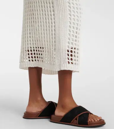 Max Mara Geode open-knit cotton midi skirt | Thumbnail 5 Max Mara Geode open-knit cotton midi skirt | Thumbnail 5