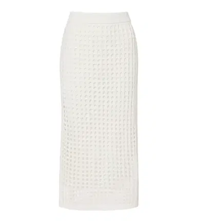 Max Mara Geode open-knit cotton midi skirt | Thumbnail 1 Max Mara Geode open-knit cotton midi skirt | Thumbnail 1