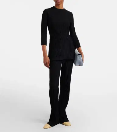 Max Mara Bello ribbed-knit flared pants | Thumbnail 2 Max Mara Bello ribbed-knit flared pants | Thumbnail 2