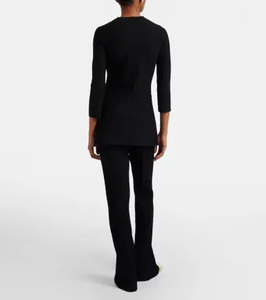 Max Mara Bello ribbed-knit flared pants | Thumbnail 6 Max Mara Bello ribbed-knit flared pants | Thumbnail 6