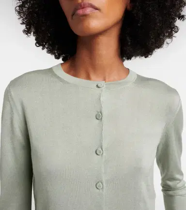 Max Mara Faretra silk and cashmere cardigan | Thumbnail 5 Max Mara Faretra silk and cashmere cardigan | Thumbnail 5