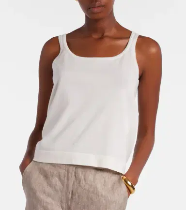 Max Mara Umano cotton tank top | Thumbnail 3 Max Mara Umano cotton tank top | Thumbnail 3