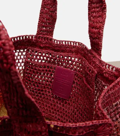 Chloé Chloé Summer Banana East-West raffia tote bag | Thumbnail 4 Chloé Chloé Summer Banana East-West raffia tote bag | Thumbnail 4