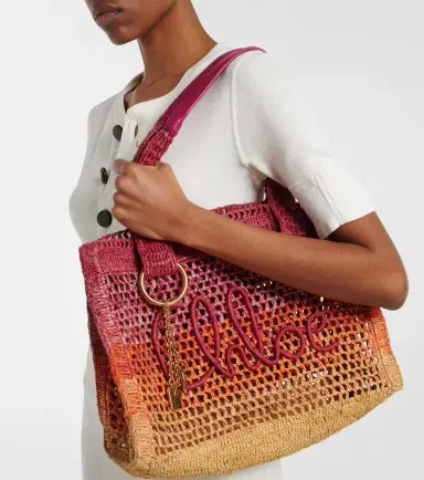 Chloé Chloé Summer Banana East-West raffia tote bag | Thumbnail 5 Chloé Chloé Summer Banana East-West raffia tote bag | Thumbnail 5
