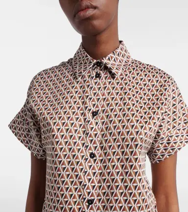 Max Mara Crea printed cotton shirt | Thumbnail 5 Max Mara Crea printed cotton shirt | Thumbnail 5