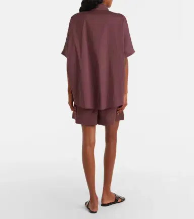 Max Mara Medeola pleated cotton-blend shorts | Thumbnail 4 Max Mara Medeola pleated cotton-blend shorts | Thumbnail 4