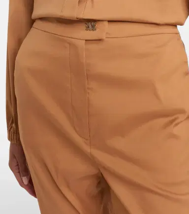 Max Mara Curve cotton-blend cropped straight pants | Thumbnail 3 Max Mara Curve cotton-blend cropped straight pants | Thumbnail 3