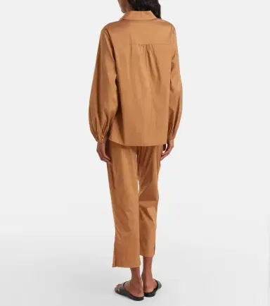 Max Mara Curve cotton-blend cropped straight pants | Thumbnail 6 Max Mara Curve cotton-blend cropped straight pants | Thumbnail 6
