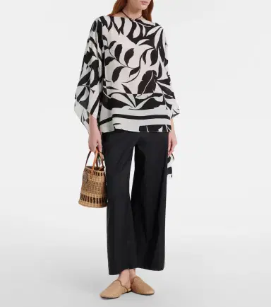 Max Mara Pece cropped cotton-blend wide-leg pants | Thumbnail 2 Max Mara Pece cropped cotton-blend wide-leg pants | Thumbnail 2