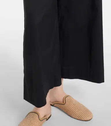 Max Mara Pece cropped cotton-blend wide-leg pants | Thumbnail 3 Max Mara Pece cropped cotton-blend wide-leg pants | Thumbnail 3