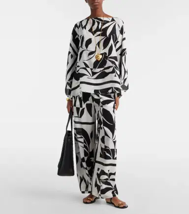 Max Mara Voto printed silk palazzo pants | Thumbnail 4 Max Mara Voto printed silk palazzo pants | Thumbnail 4
