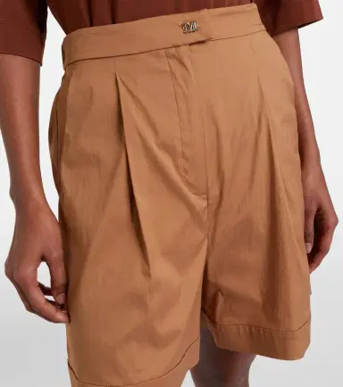 Max Mara Medeola pleated cotton-blend Bermuda shorts | Thumbnail 3 Max Mara Medeola pleated cotton-blend Bermuda shorts | Thumbnail 3