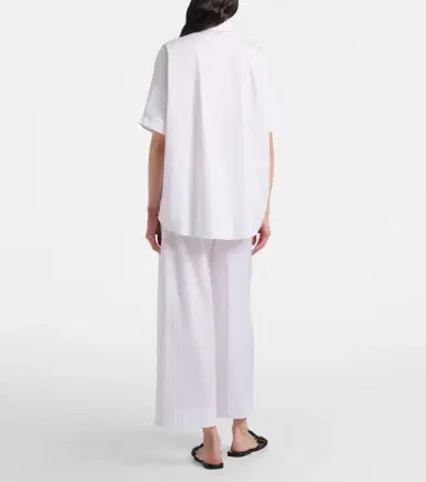Max Mara Pece cropped cotton-blend wide-leg pants | Thumbnail 6 Max Mara Pece cropped cotton-blend wide-leg pants | Thumbnail 6