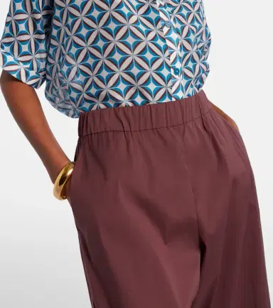 Max Mara Pece cotton-blend wide-leg pants | Thumbnail 2 Max Mara Pece cotton-blend wide-leg pants | Thumbnail 2