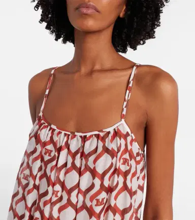 Max Mara Alisso printed cotton and silk midi dress | Thumbnail 5 Max Mara Alisso printed cotton and silk midi dress | Thumbnail 5