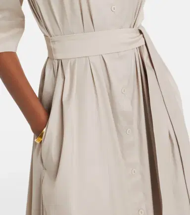 Max Mara Cognac cotton-blend midi dress | Thumbnail 2 Max Mara Cognac cotton-blend midi dress | Thumbnail 2