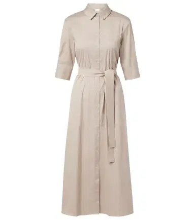 Max Mara Cognac cotton-blend midi dress | Thumbnail 1 Max Mara Cognac cotton-blend midi dress | Thumbnail 1