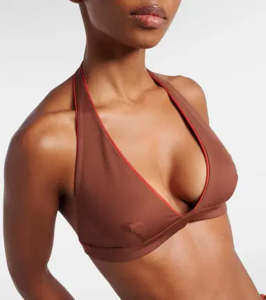 Max Mara Bazia reversible halterneck bikini top | Thumbnail 4 Max Mara Bazia reversible halterneck bikini top | Thumbnail 4
