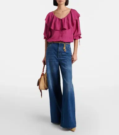 Chloé Chloé Ruffled silk jacquard blouse | Thumbnail 5 Chloé Chloé Ruffled silk jacquard blouse | Thumbnail 5