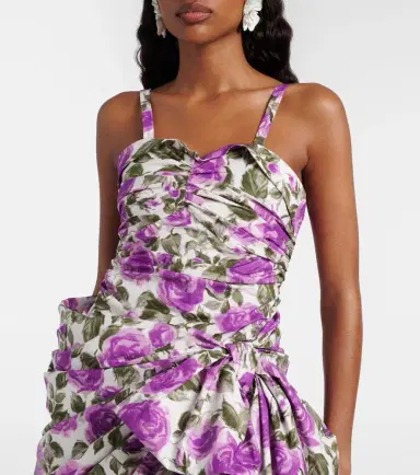 Chloe Chloé Ruched asymmetric cotton minidress | Thumbnail 4 Chloe Chloé Ruched asymmetric cotton minidress | Thumbnail 4