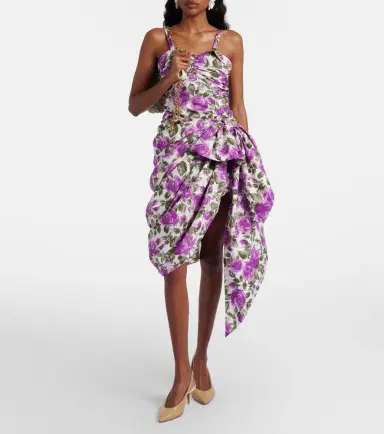Chloe Chloé Ruched asymmetric cotton minidress | Thumbnail 5 Chloe Chloé Ruched asymmetric cotton minidress | Thumbnail 5