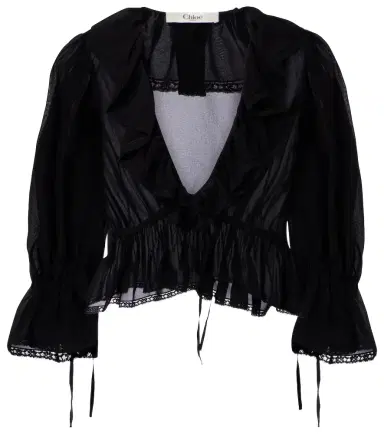 Chloé Chloé Ruffled silk blouse | Thumbnail 1 Chloé Chloé Ruffled silk blouse | Thumbnail 1