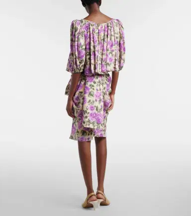 Chloé Chloé Draped floral silk midi skirt | Thumbnail 4 Chloé Chloé Draped floral silk midi skirt | Thumbnail 4