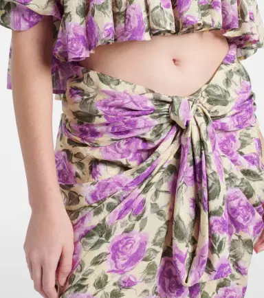 Chloé Chloé Draped floral silk midi skirt | Thumbnail 5 Chloé Chloé Draped floral silk midi skirt | Thumbnail 5