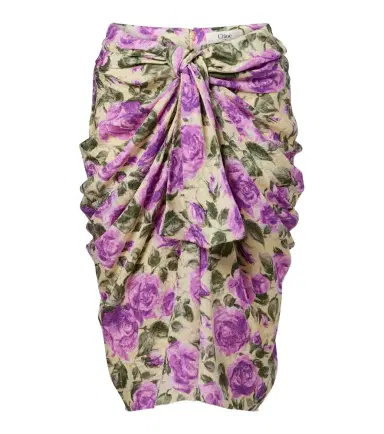 Chloé Chloé Draped floral silk midi skirt | Thumbnail 1 Chloé Chloé Draped floral silk midi skirt | Thumbnail 1