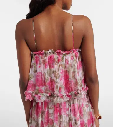 Chloé Chloé Floral silk georgette maxi dress | Thumbnail 6 Chloé Chloé Floral silk georgette maxi dress | Thumbnail 6