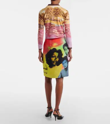 Versace Printed silk twill midi skirt | Thumbnail 2 Versace Printed silk twill midi skirt | Thumbnail 2
